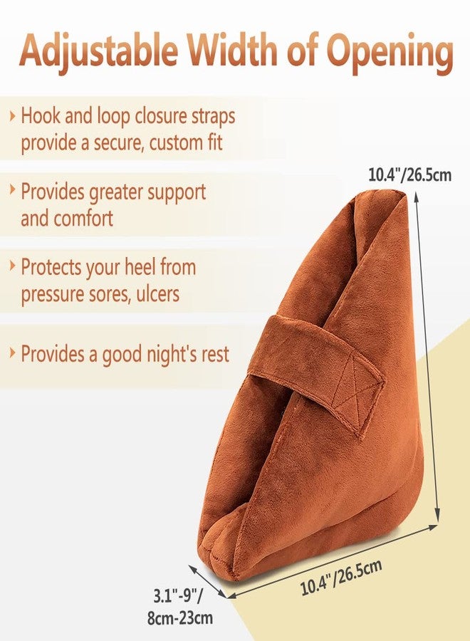 Zelen Heel Protectors Cushion Bed Sores (1 Pair) Foot Pillows Heel for Pressure Sores Ankle Protector Pillow Foot Foam Boots for Pressure Ulcers Bedridden Heel Pain Relief - Image 3